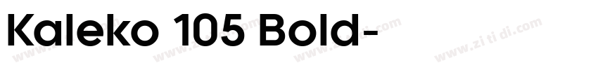 Kaleko 105 Bold字体转换
